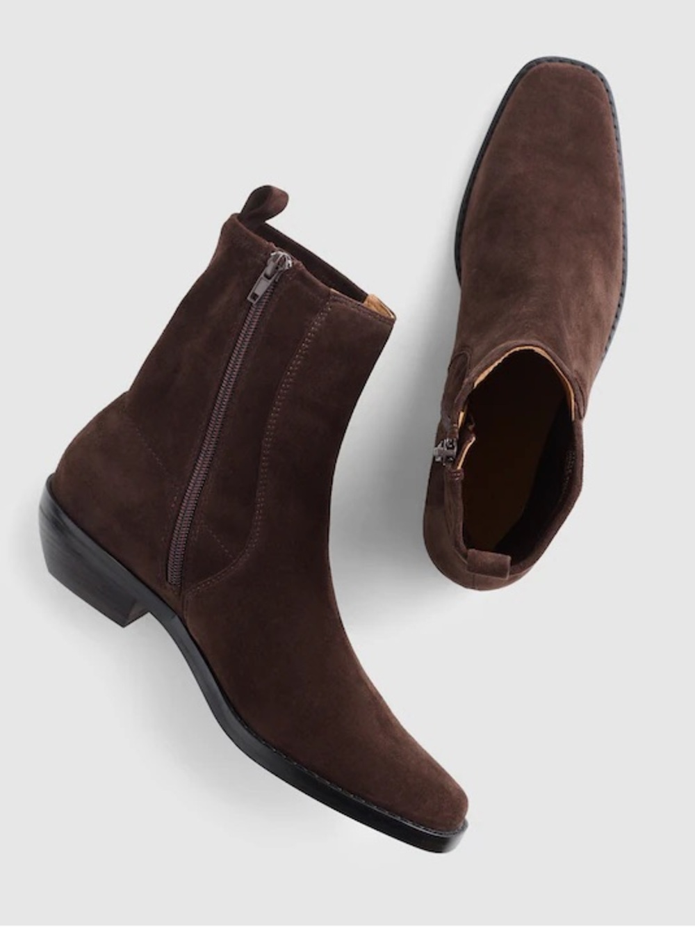 Madewell NIB The Idris Ankle Boot in Dark Carob (Brown) Suede NX430